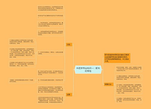 中药学专业知识一：酊剂的特性