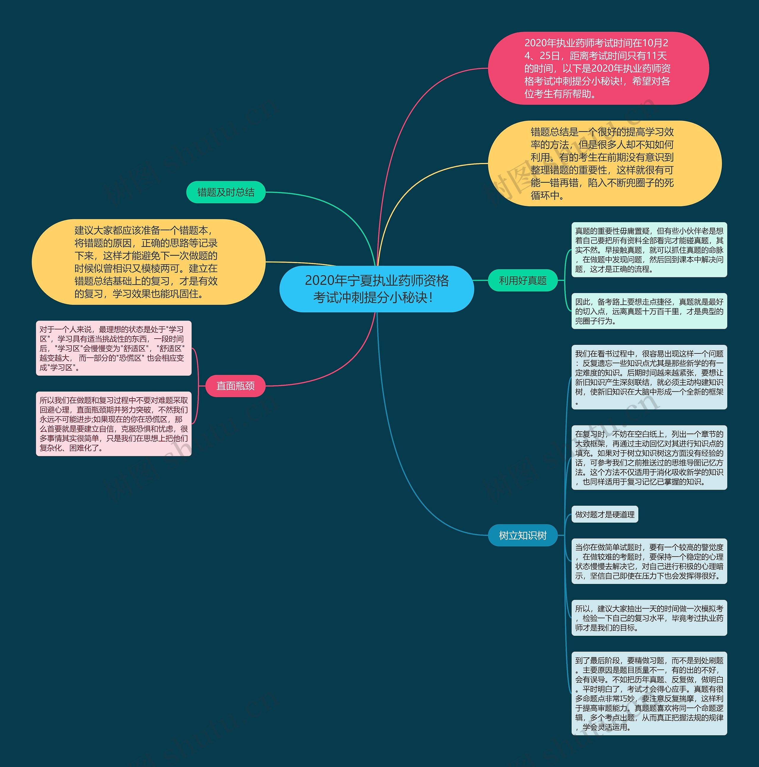 2020年宁夏执业药师资格考试冲刺提分小秘诀!思维导图高清图 2020年宁夏执业药师资格考试冲刺提分小秘诀!思维导图