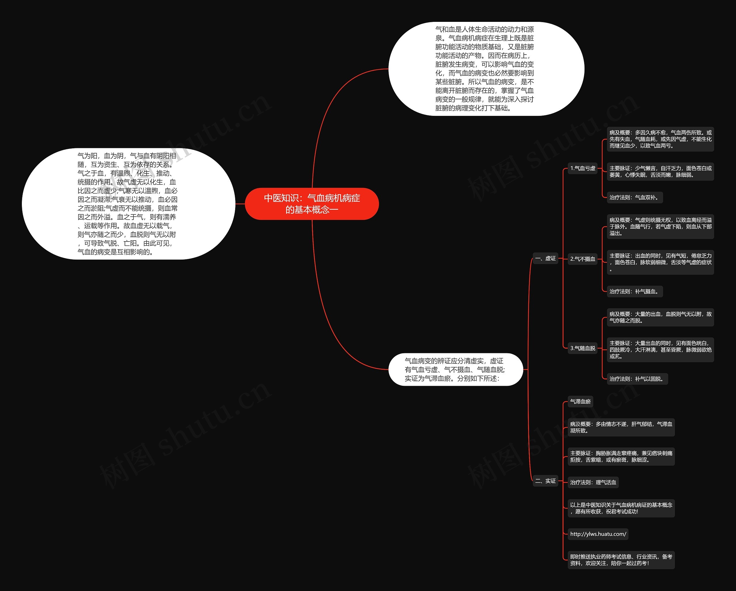 中医知识：气血病机病症的基本概念一思维导图