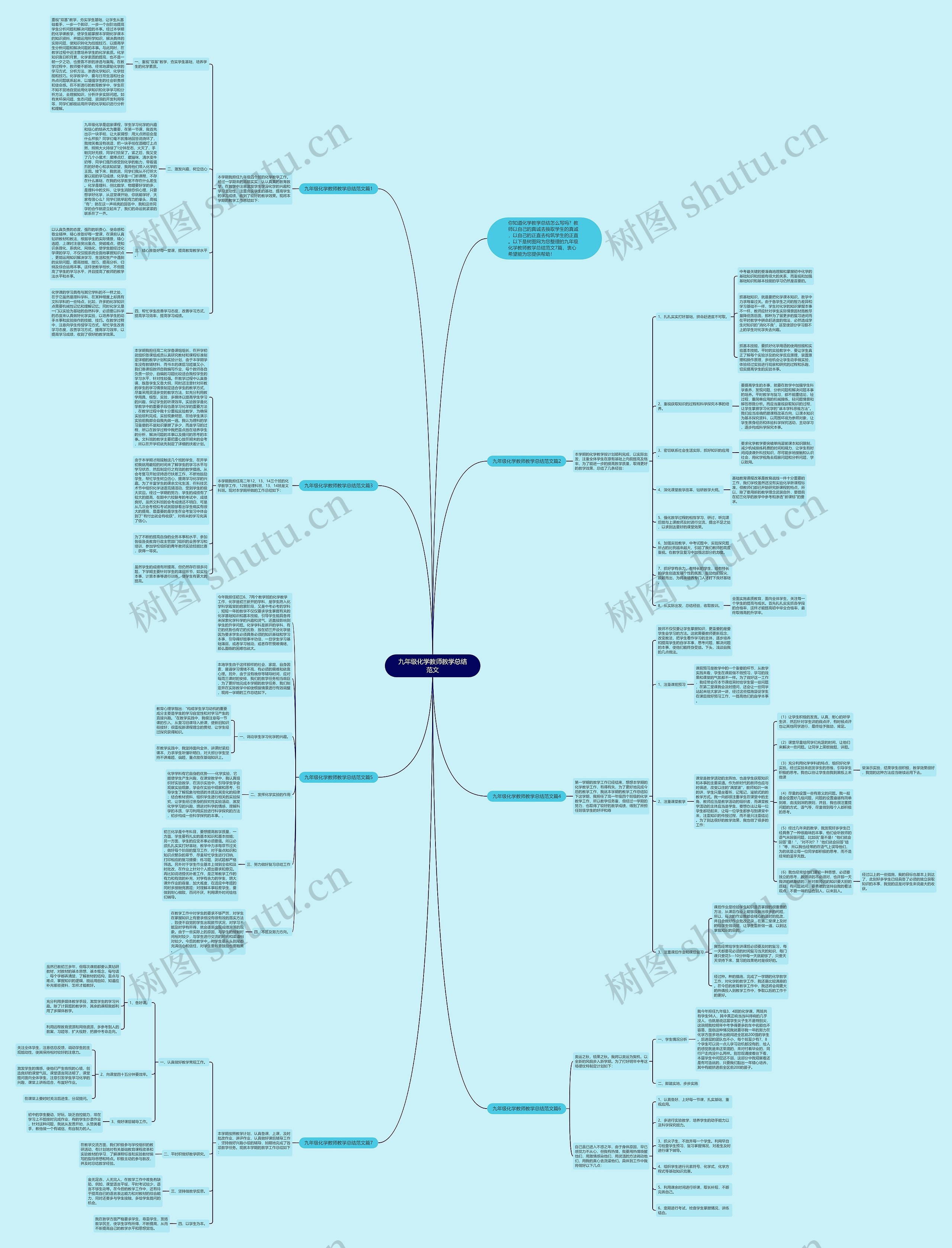 九年级化学教师教学总结范文思维导图