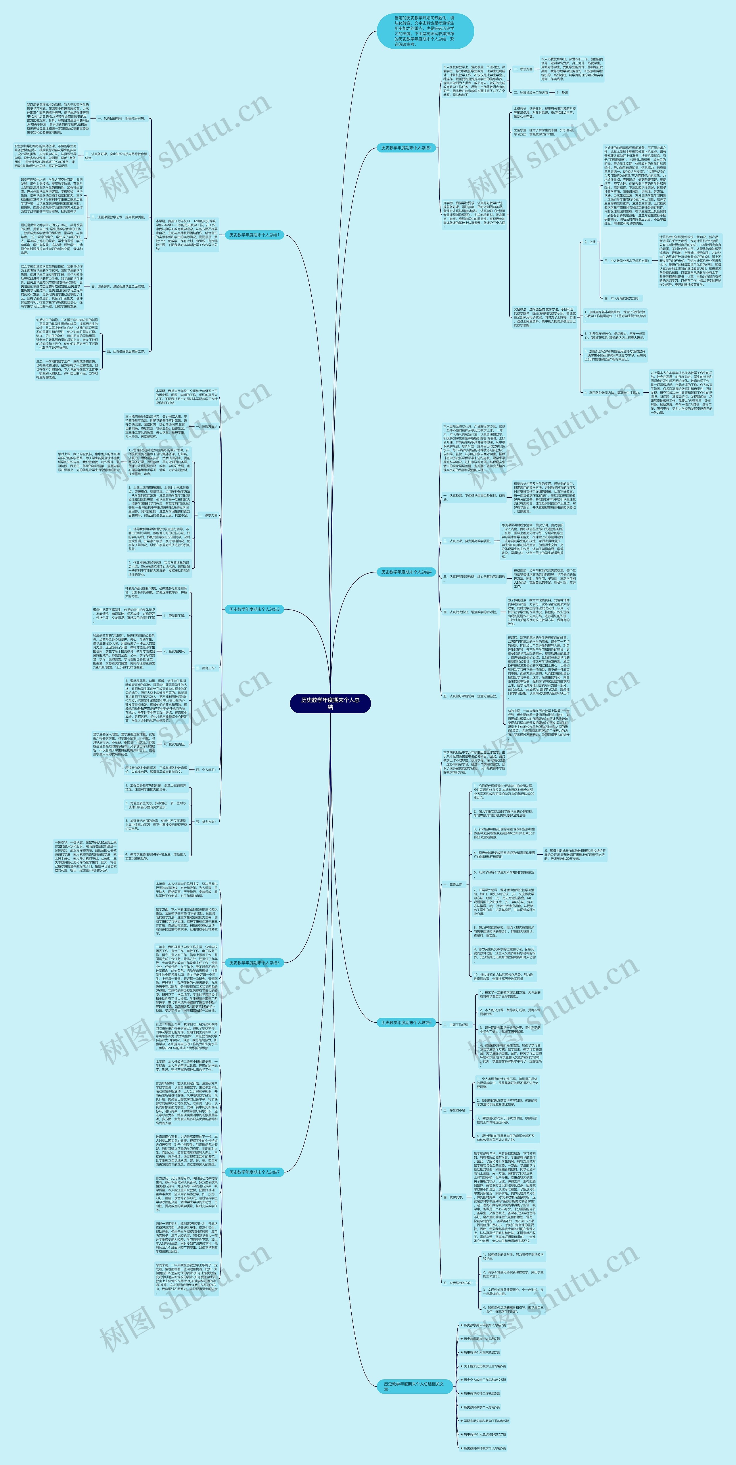 历史教学年度期末个人总结思维导图