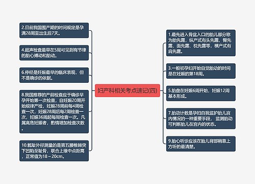 妇产科相关考点速记(四)