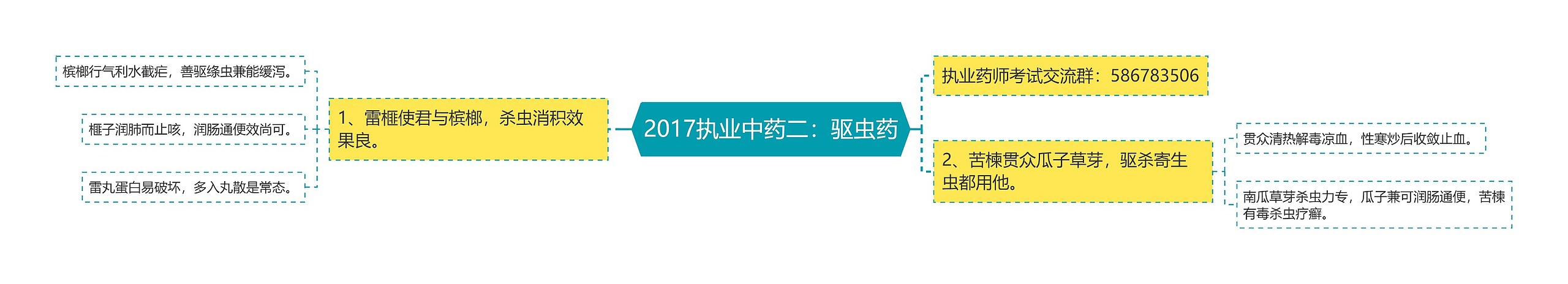 2017执业中药二：驱虫药思维导图