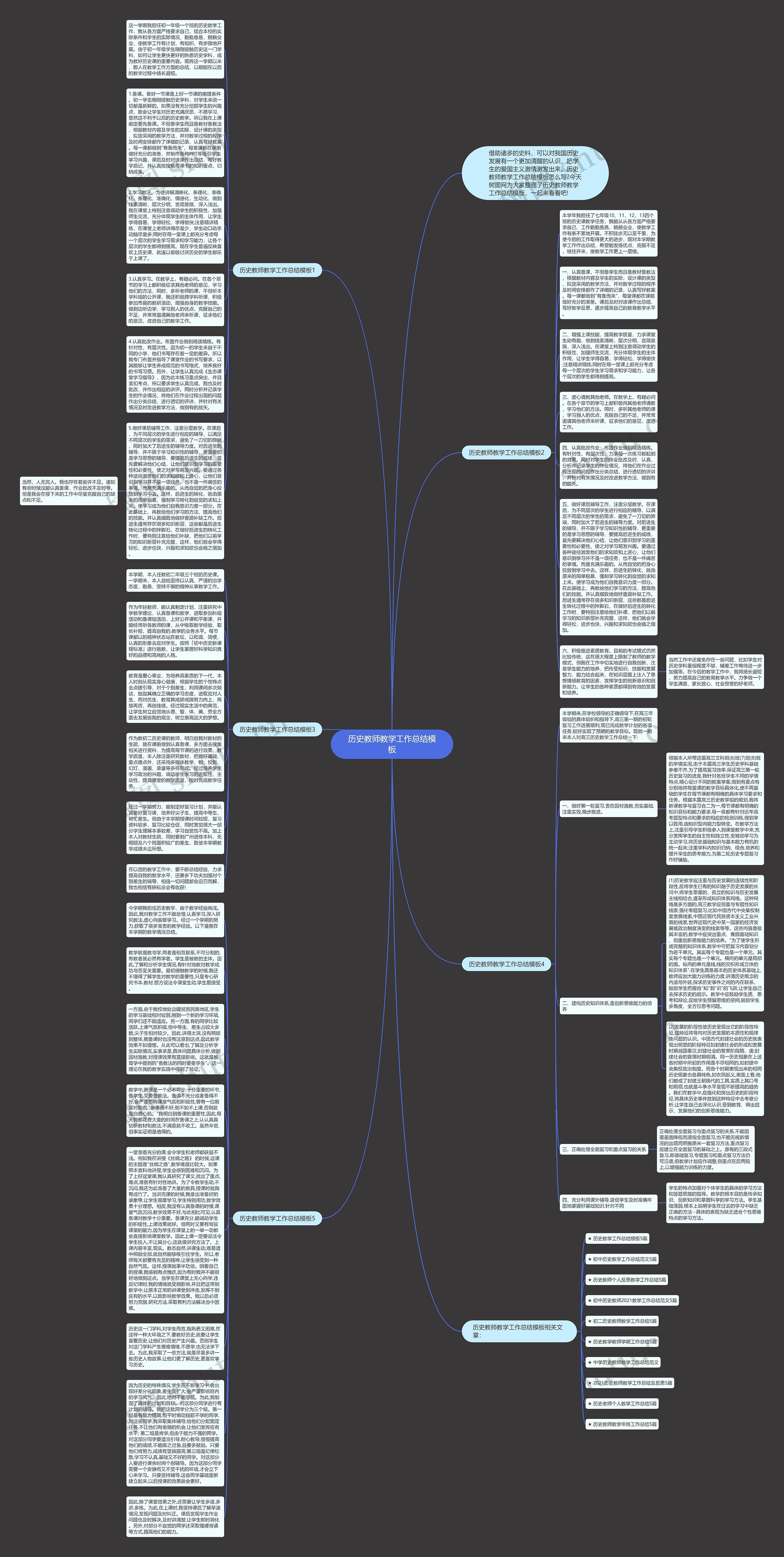 历史教师教学工作总结模板