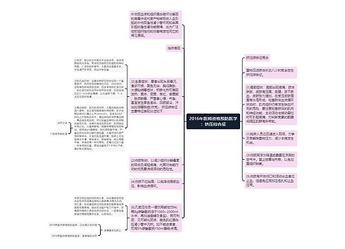 2016年医师资格预防医学：挤压综合征