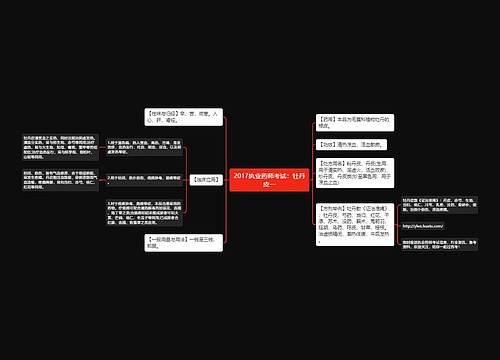 2017执业药师考试：牡丹皮一