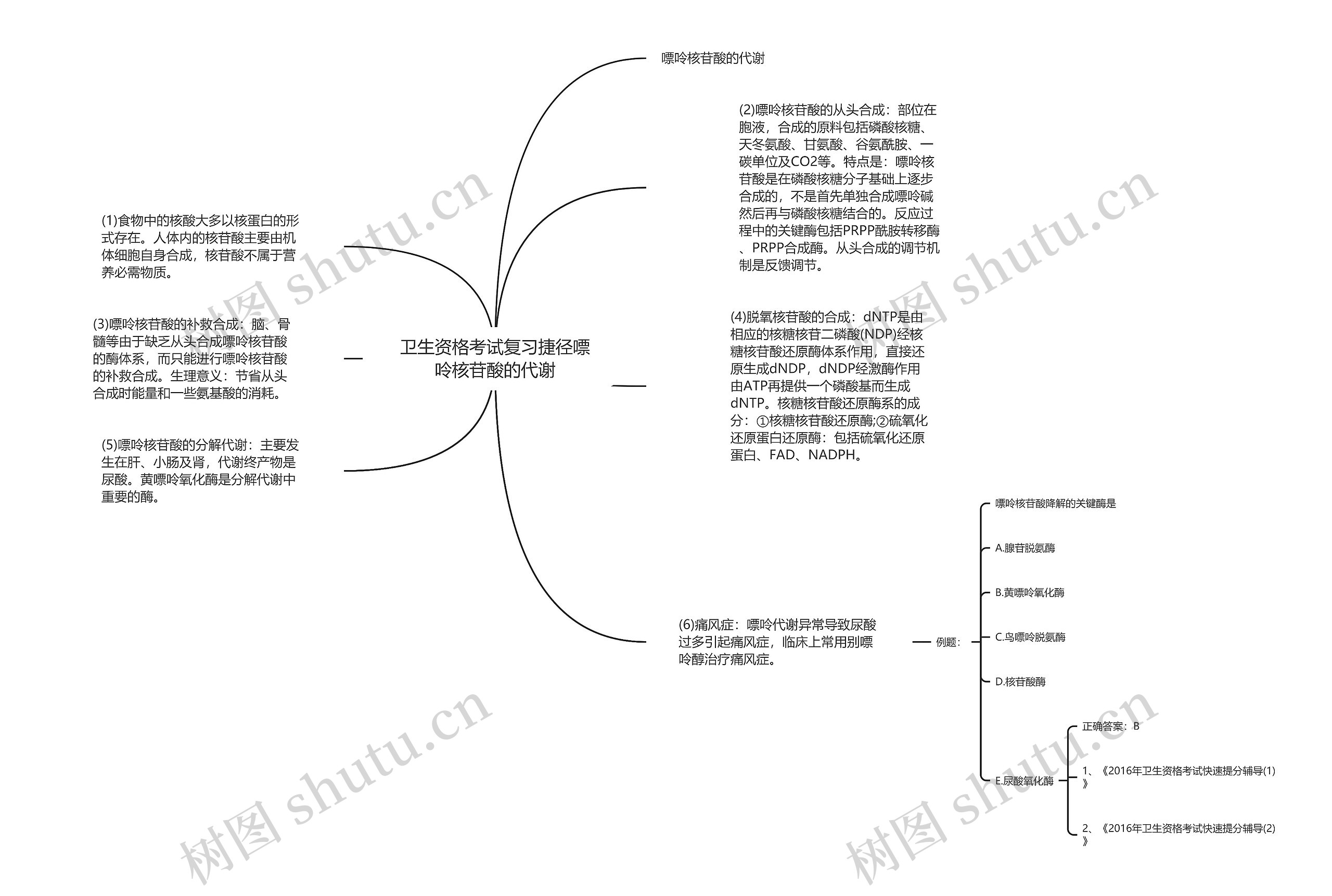 卫生资格考试复习捷径嘌呤核苷酸的代谢