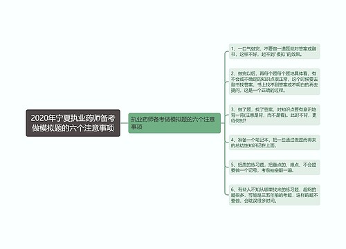 2020年宁夏执业药师备考做模拟题的六个注意事项