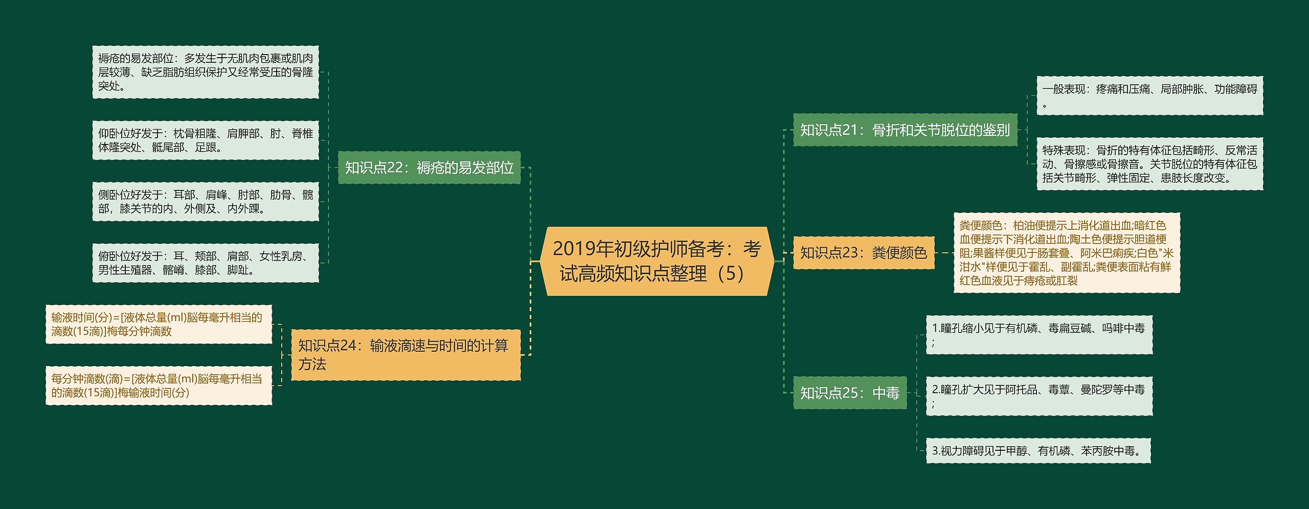 2019年初级护师备考：考试高频知识点整理（5）思维导图