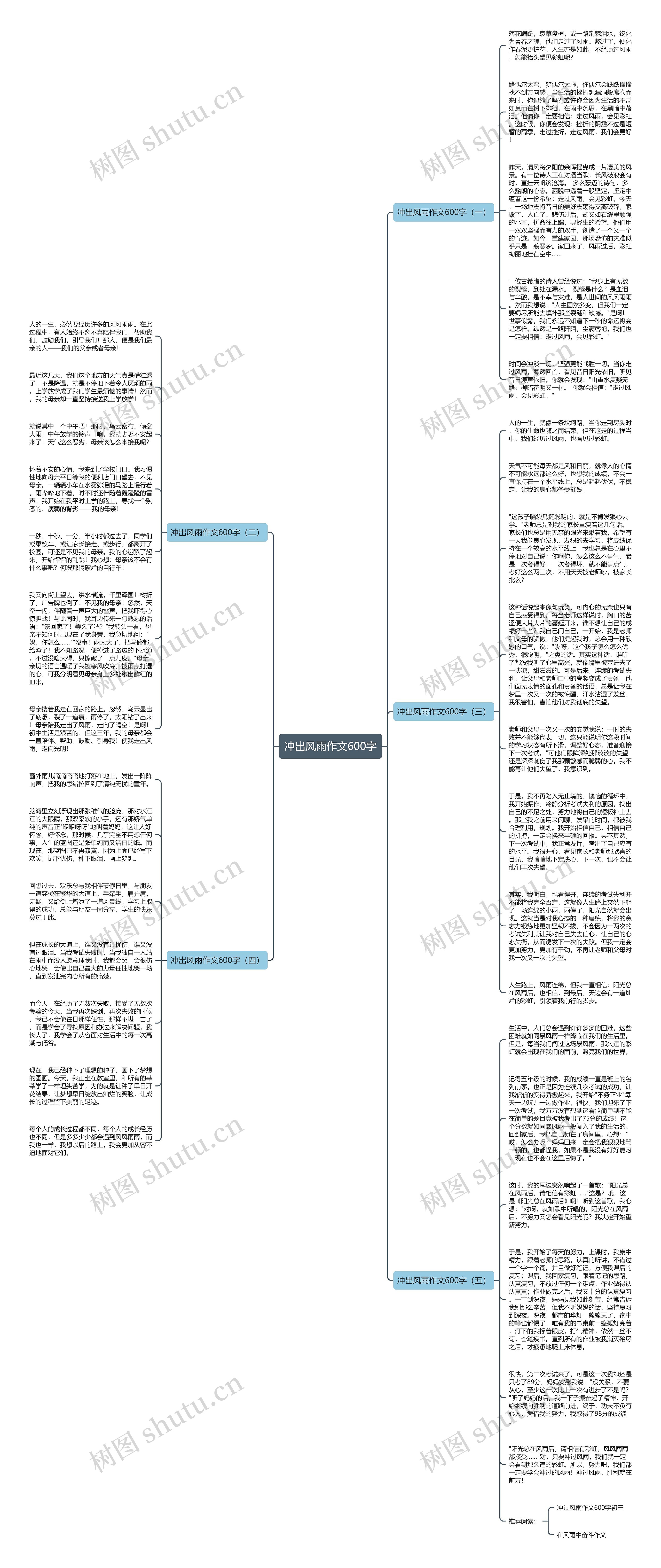 冲出风雨作文600字思维导图
