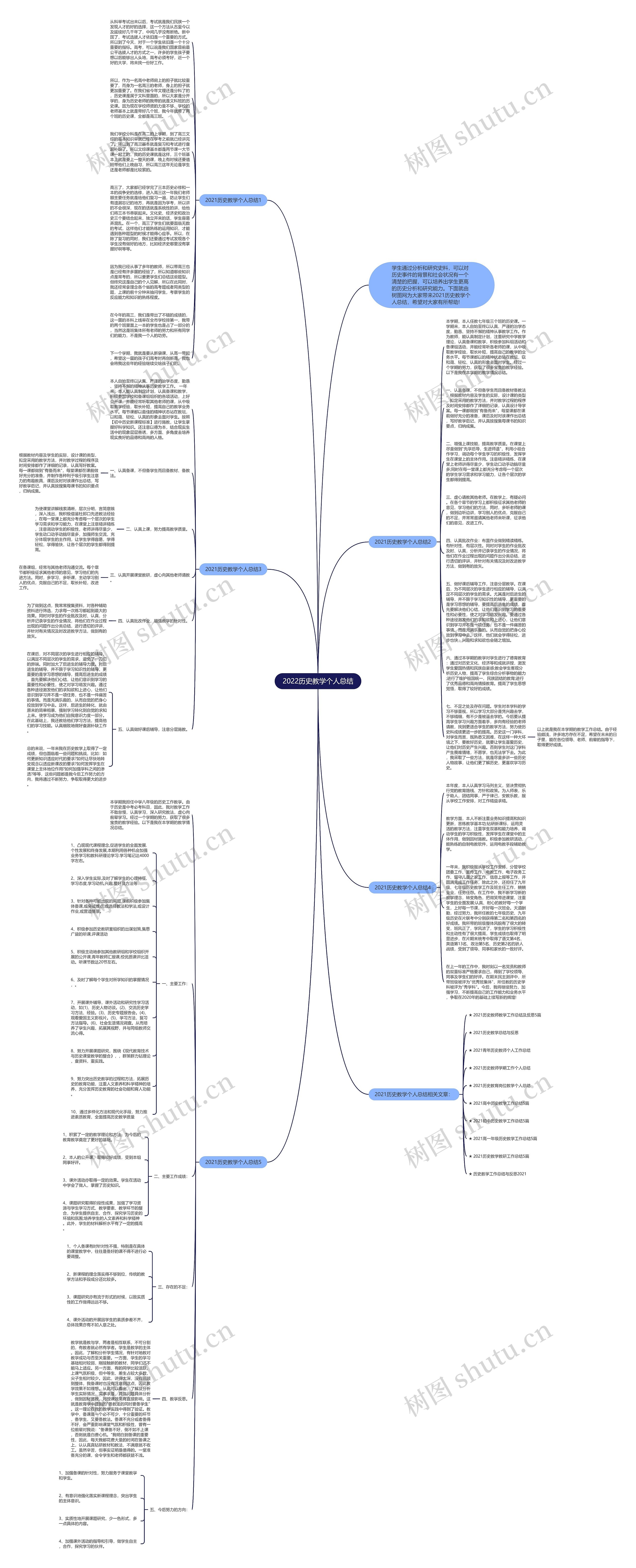 2022历史教学个人总结思维导图