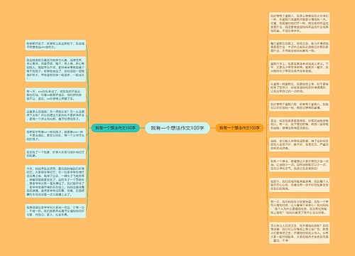 我有一个想法作文100字