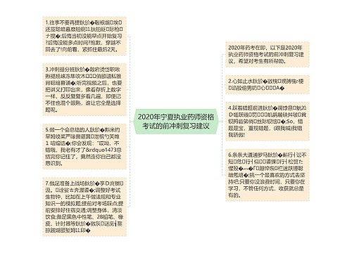 2020年宁夏执业药师资格考试的前冲刺复习建议