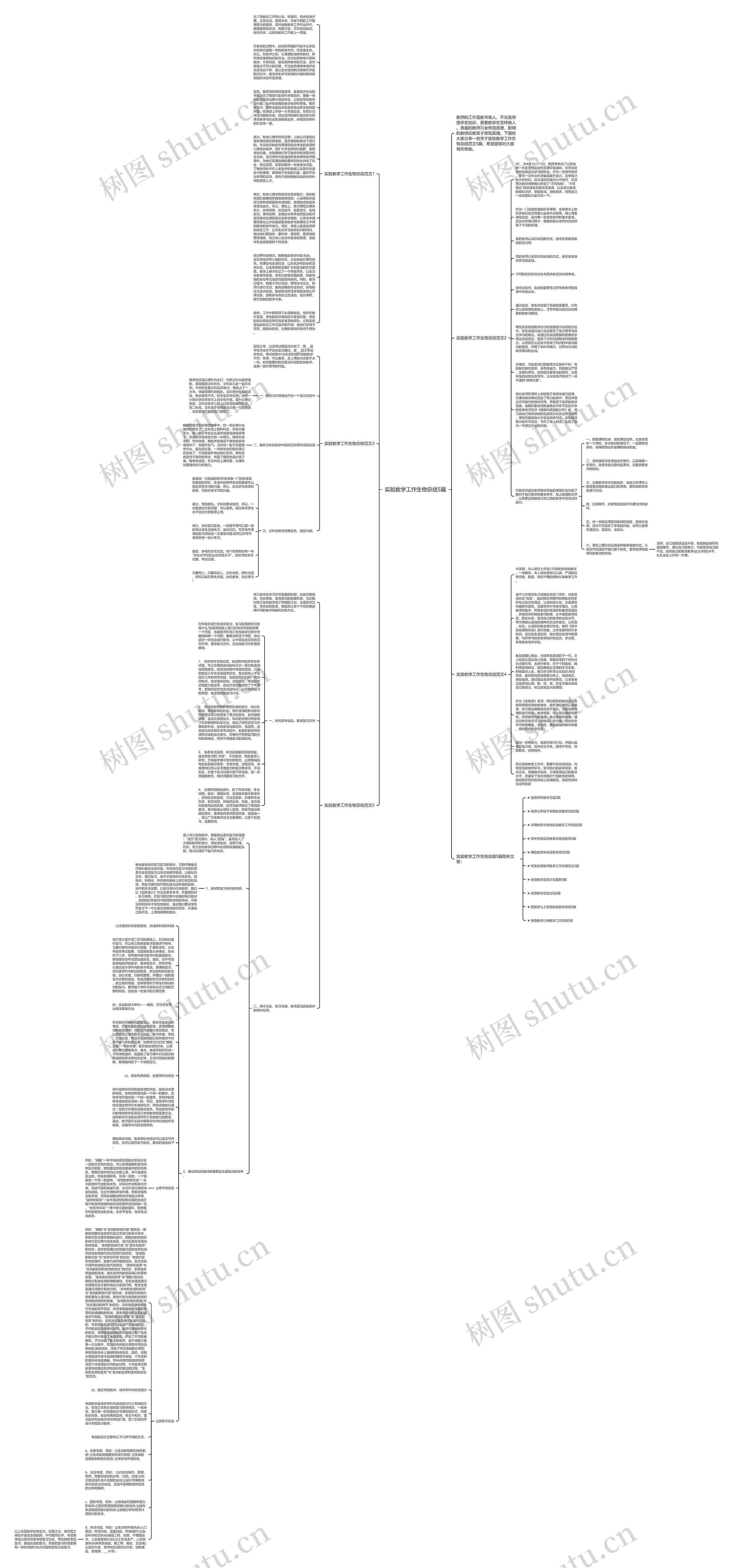 实验教学工作生物总结5篇思维导图