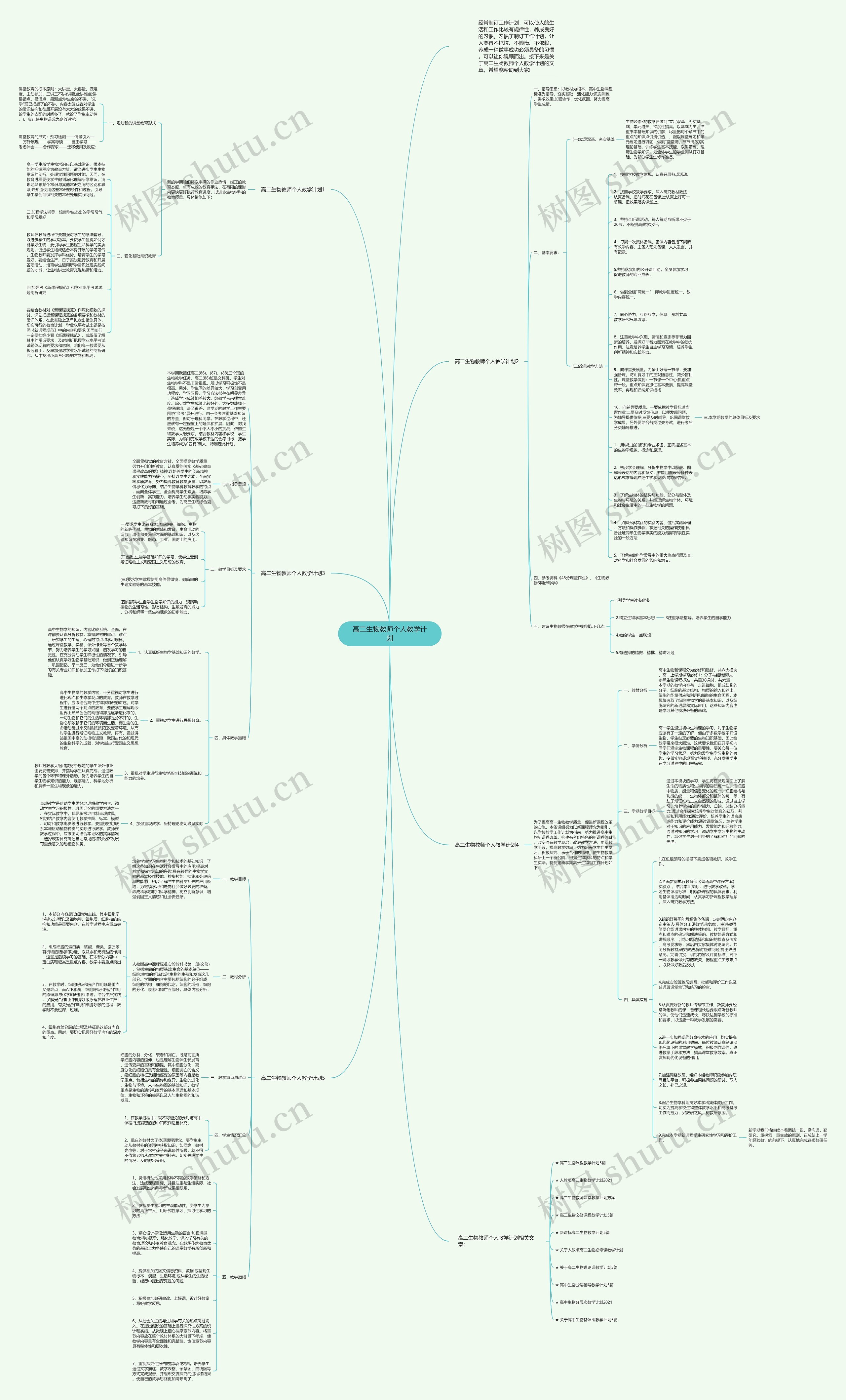 高二生物教师个人教学计划