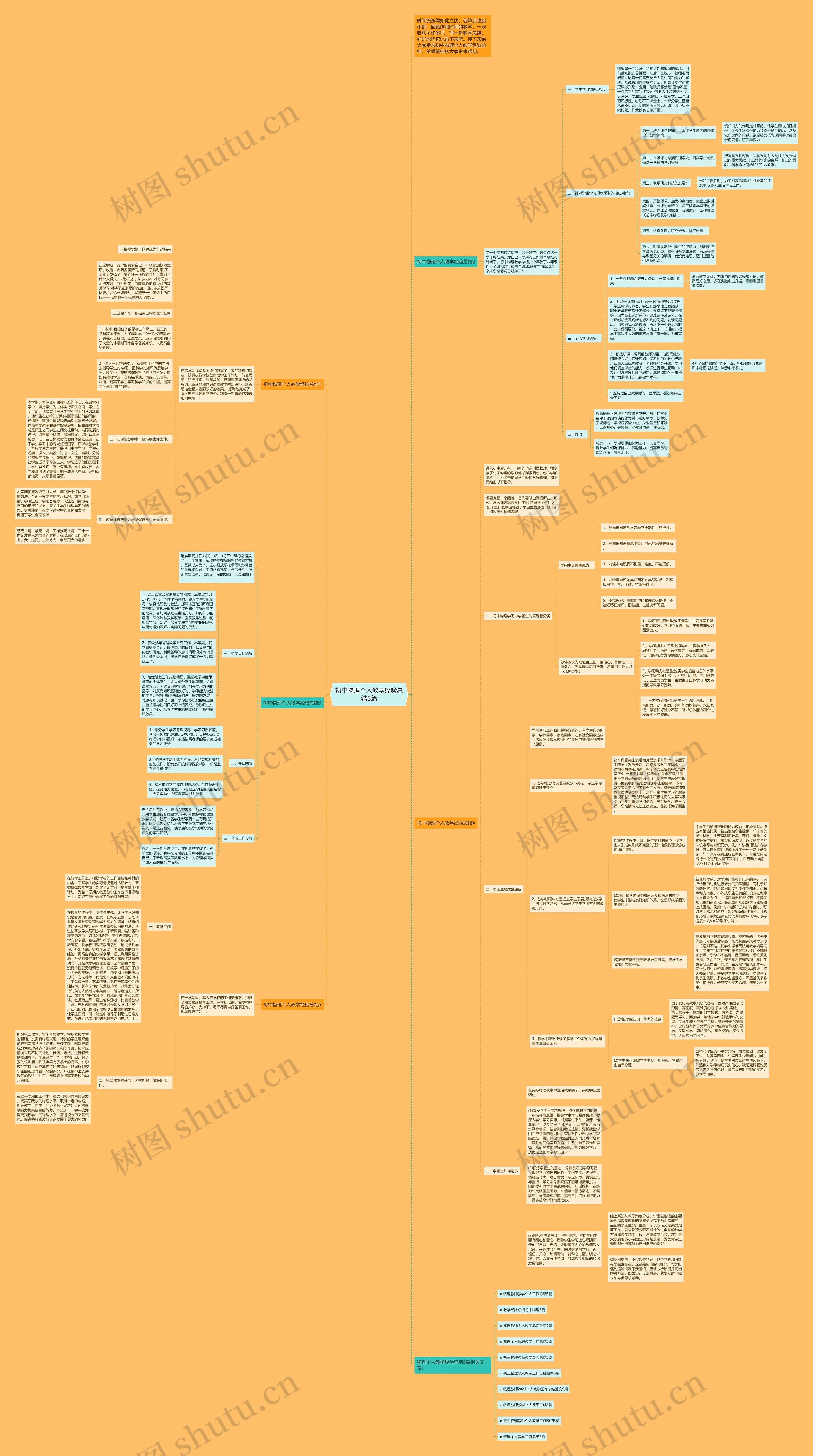 初中物理个人教学经验总结5篇思维导图
