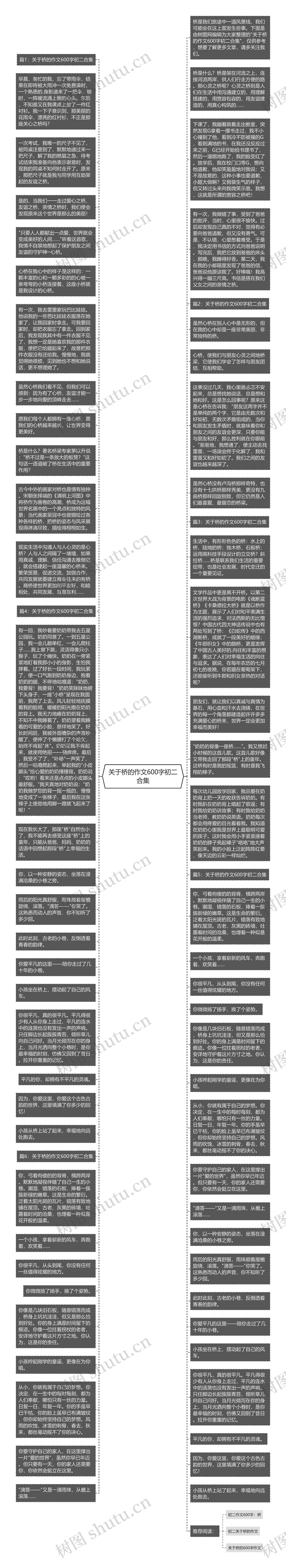 关于桥的作文600字初二合集思维导图