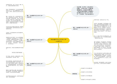 我的爱好作文200字小学一年级作文