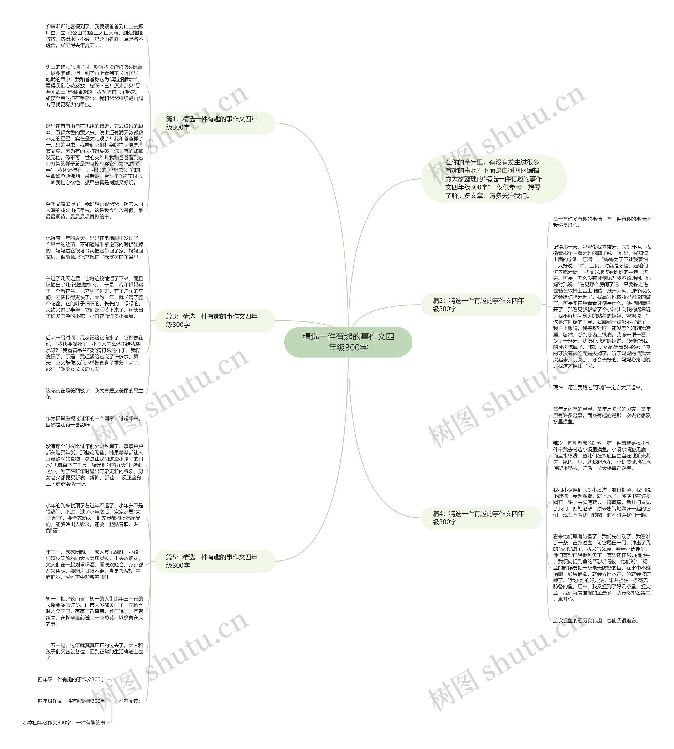 精选一件有趣的事作文四年级300字思维导图