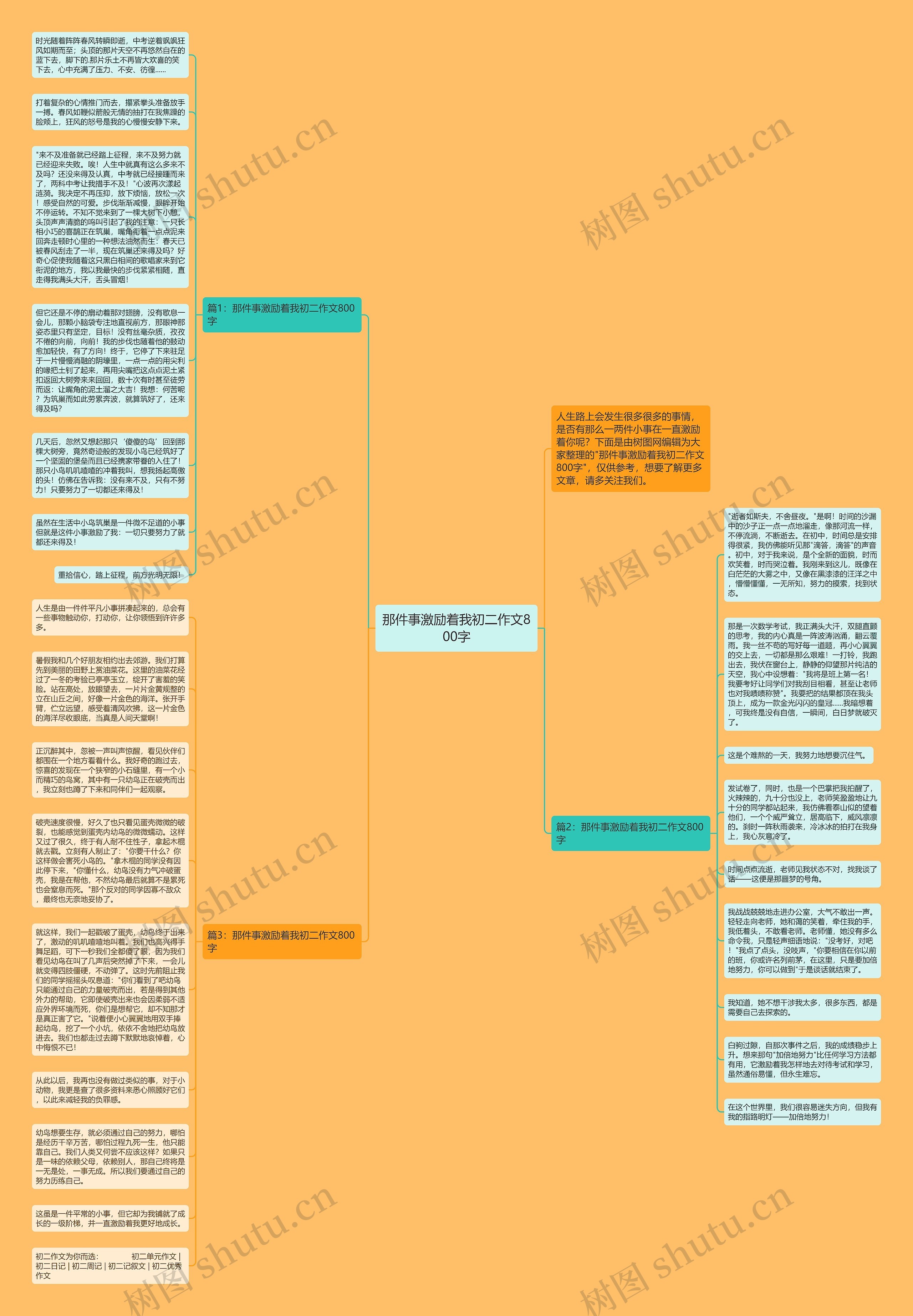那件事激励着我初二作文800字思维导图