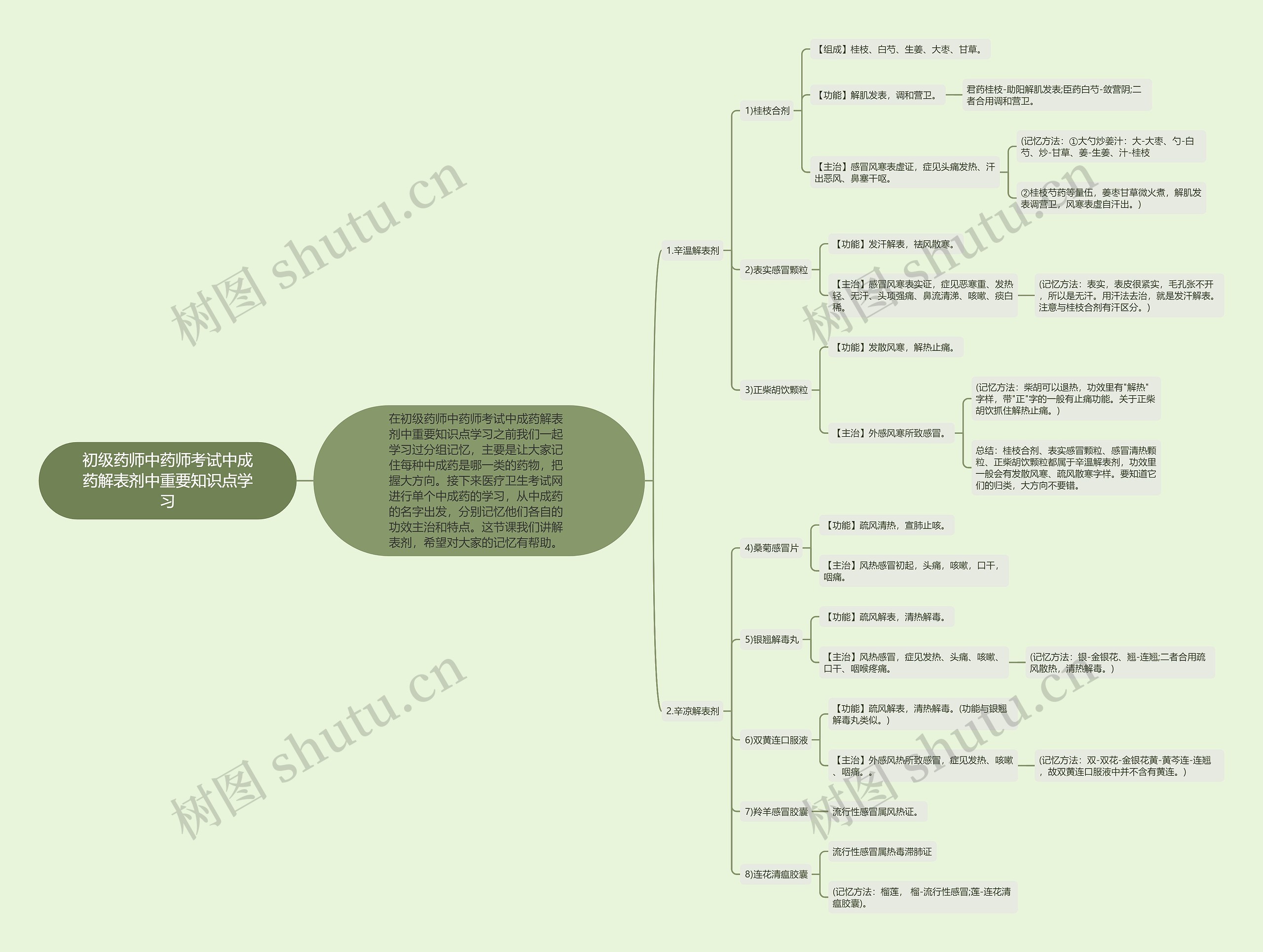初级药师中药师考试中成药解表剂中重要知识点学习