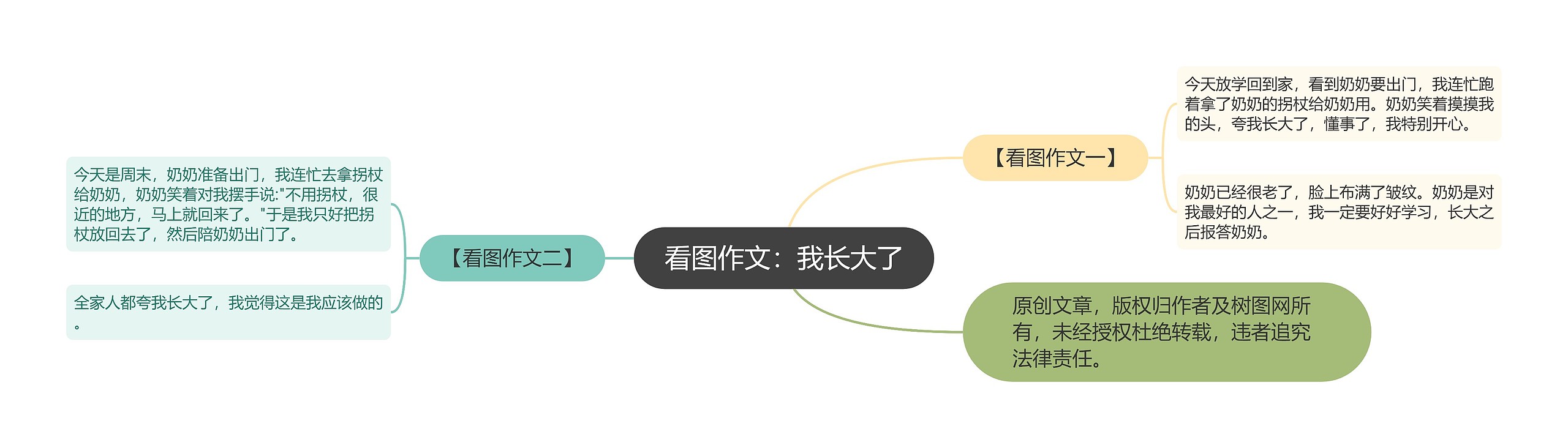 看图作文：我长大了思维导图