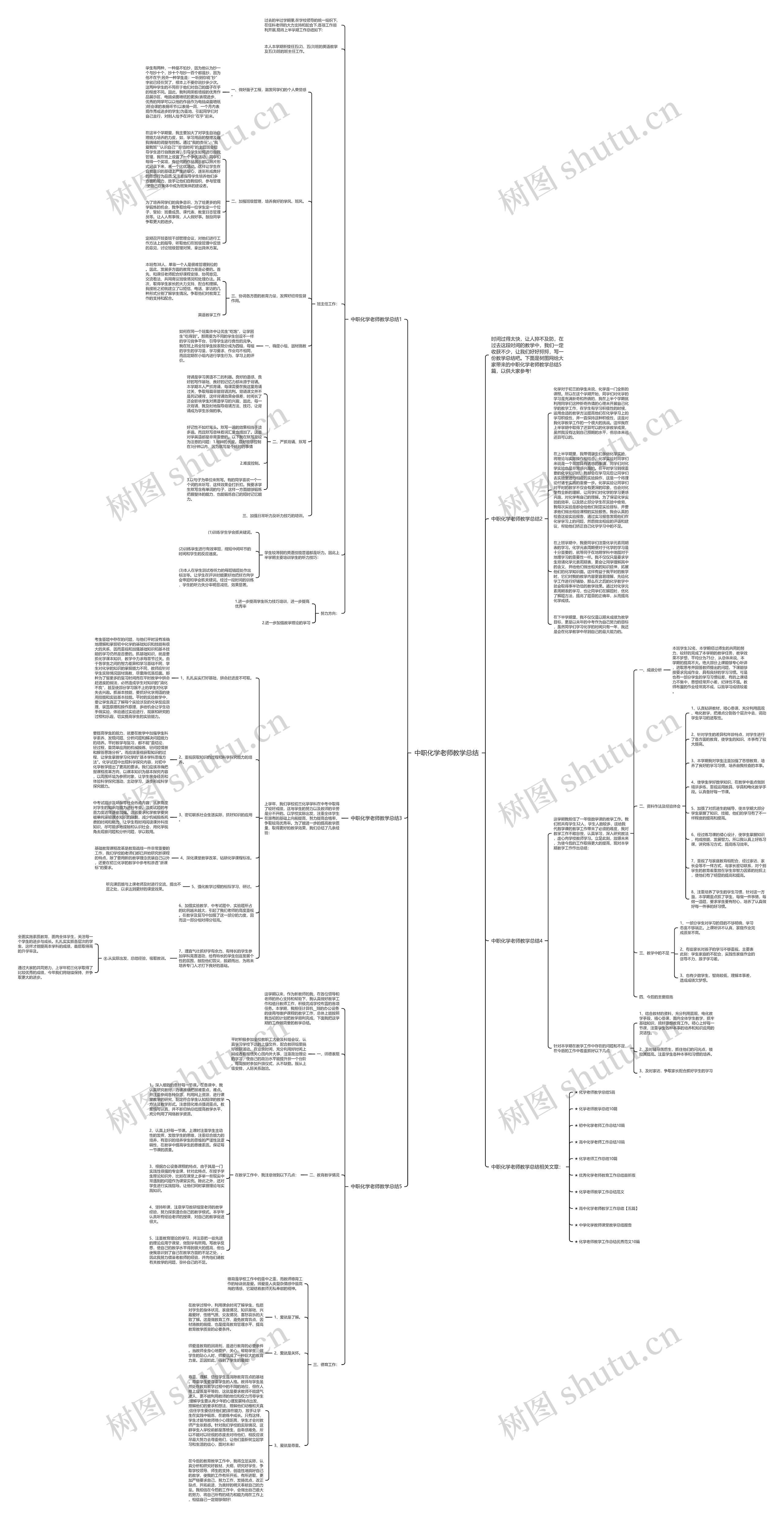 中职化学老师教学总结思维导图