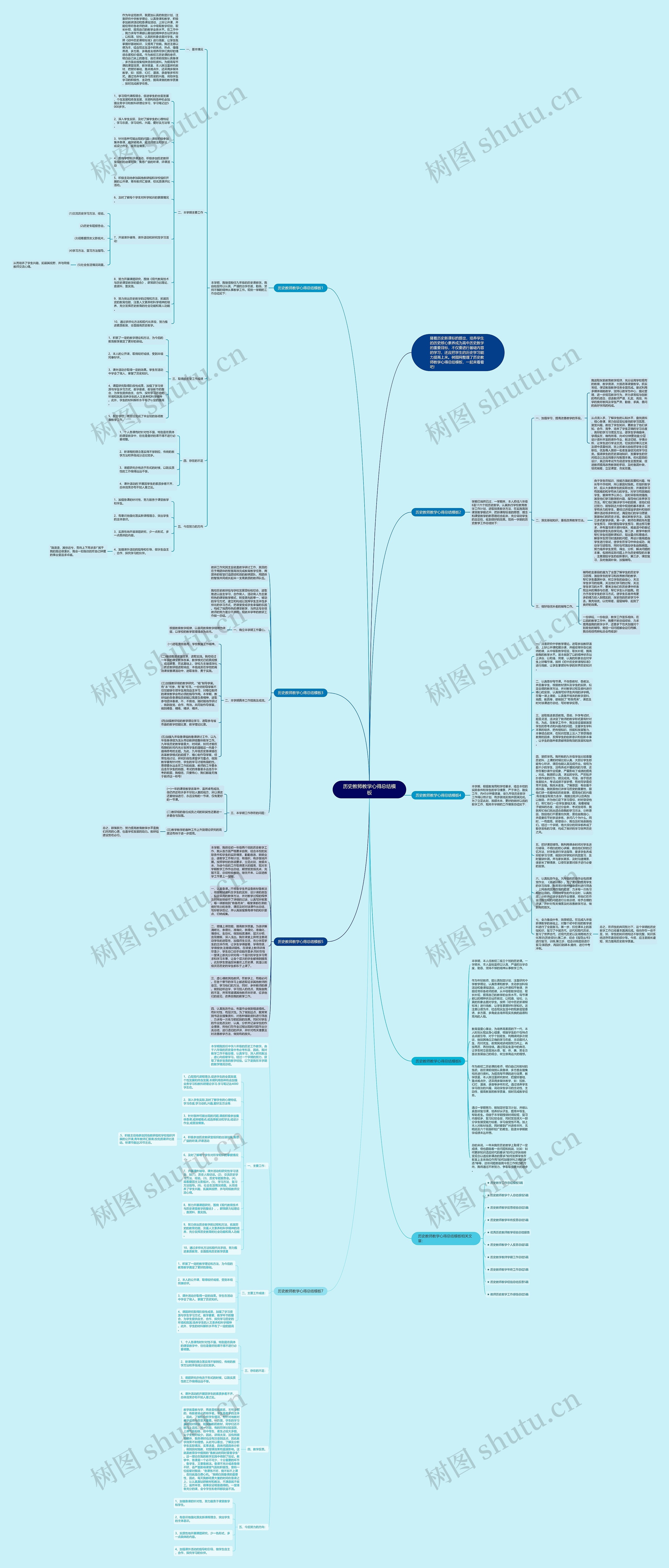 历史教师教学心得总结思维导图