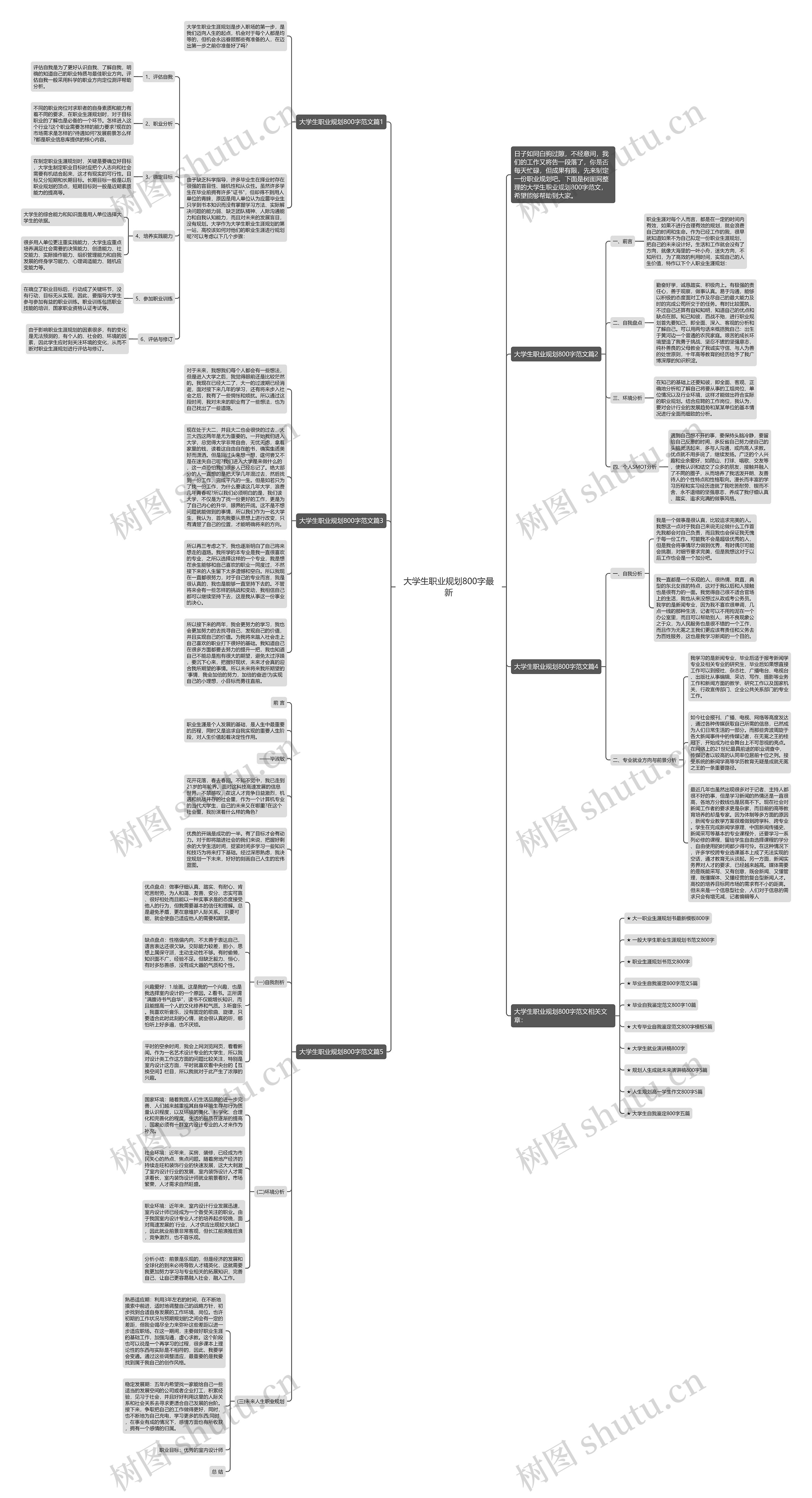 大学生职业规划800字最新