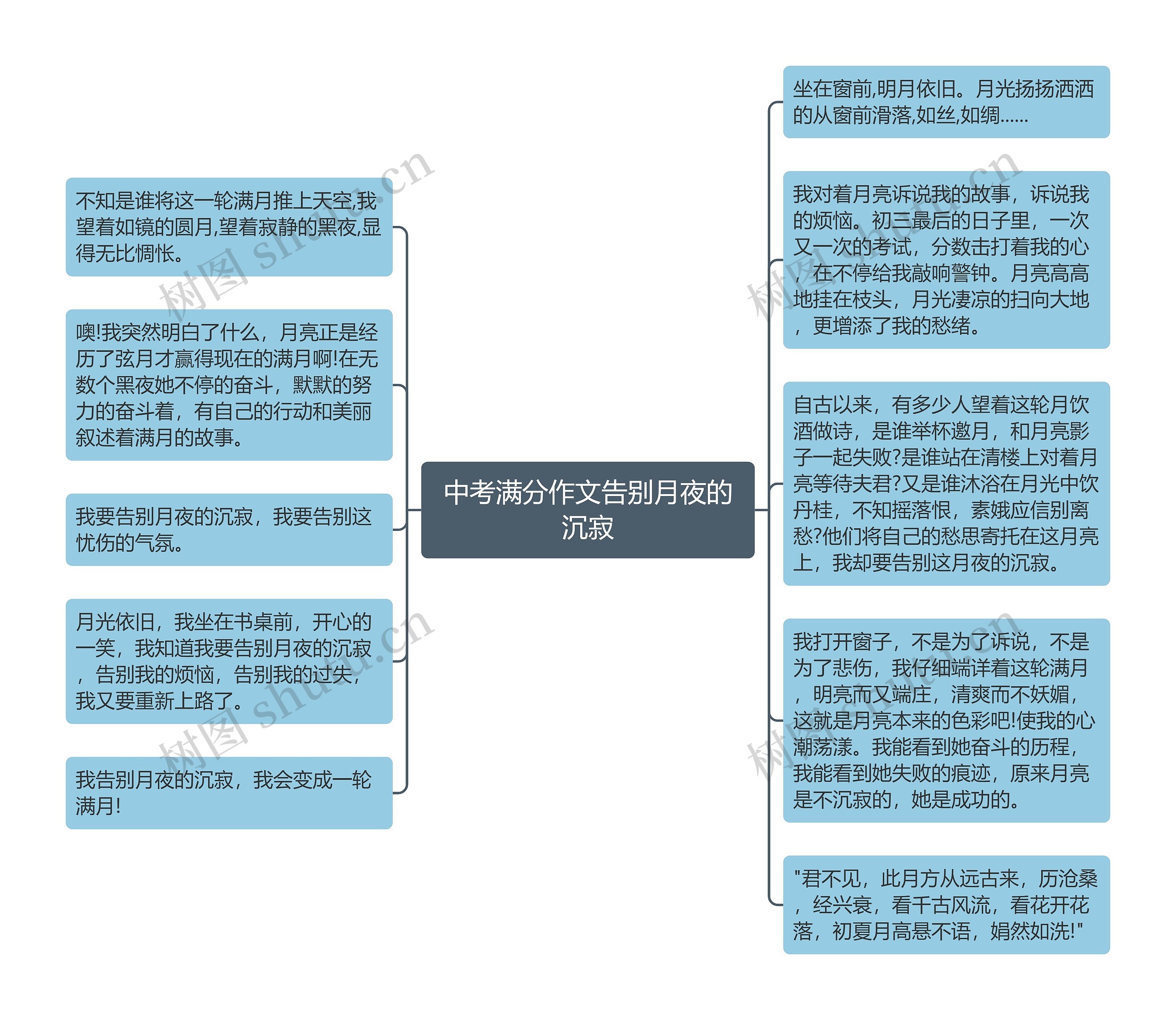 中考满分作文告别月夜的沉寂