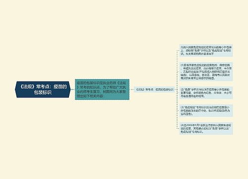 《法规》常考点：疫苗的包装标识