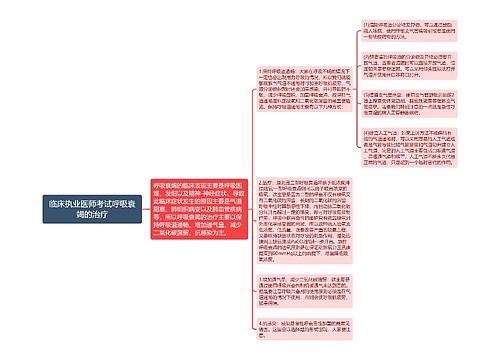 临床执业医师考试呼吸衰竭的治疗