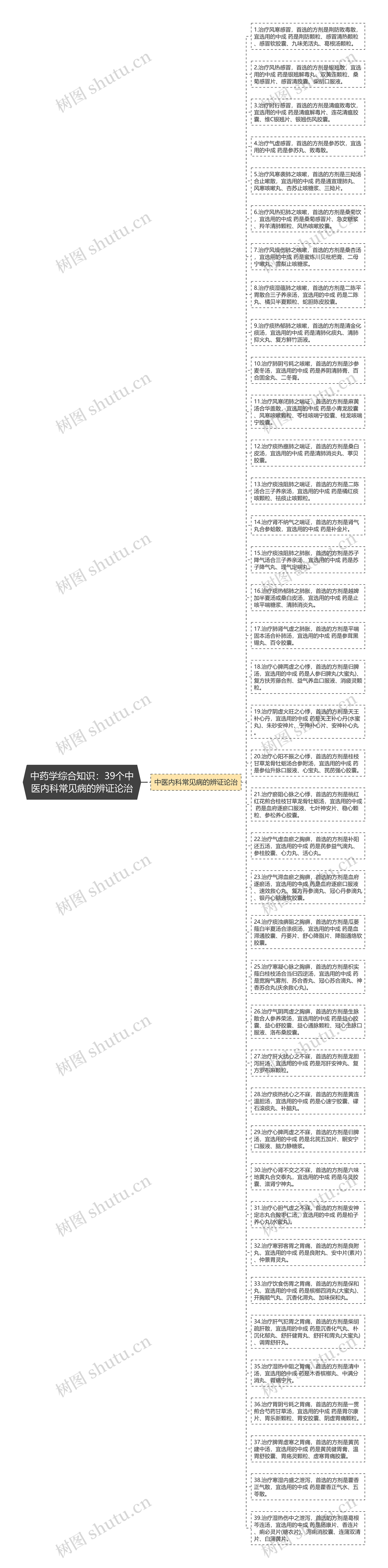 中药学综合知识：39个中医内科常见病的辨证论治