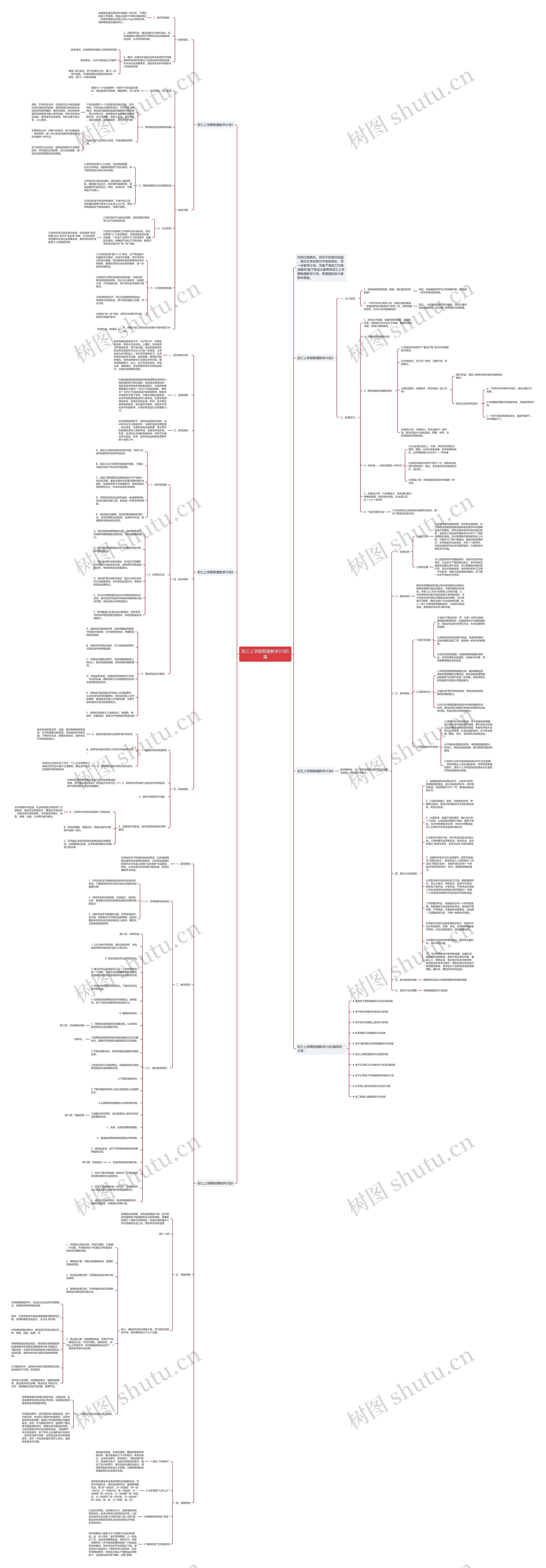 初三上学期物理教学计划5篇思维导图