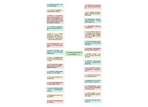 2018年执业药师考试药学综合考点整理（12）
