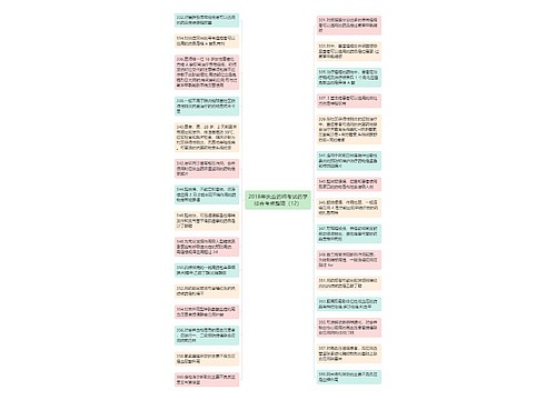 2018年执业药师考试药学综合考点整理（12）