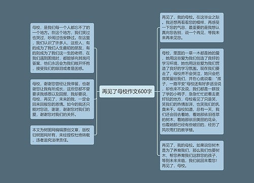 再见了母校作文600字