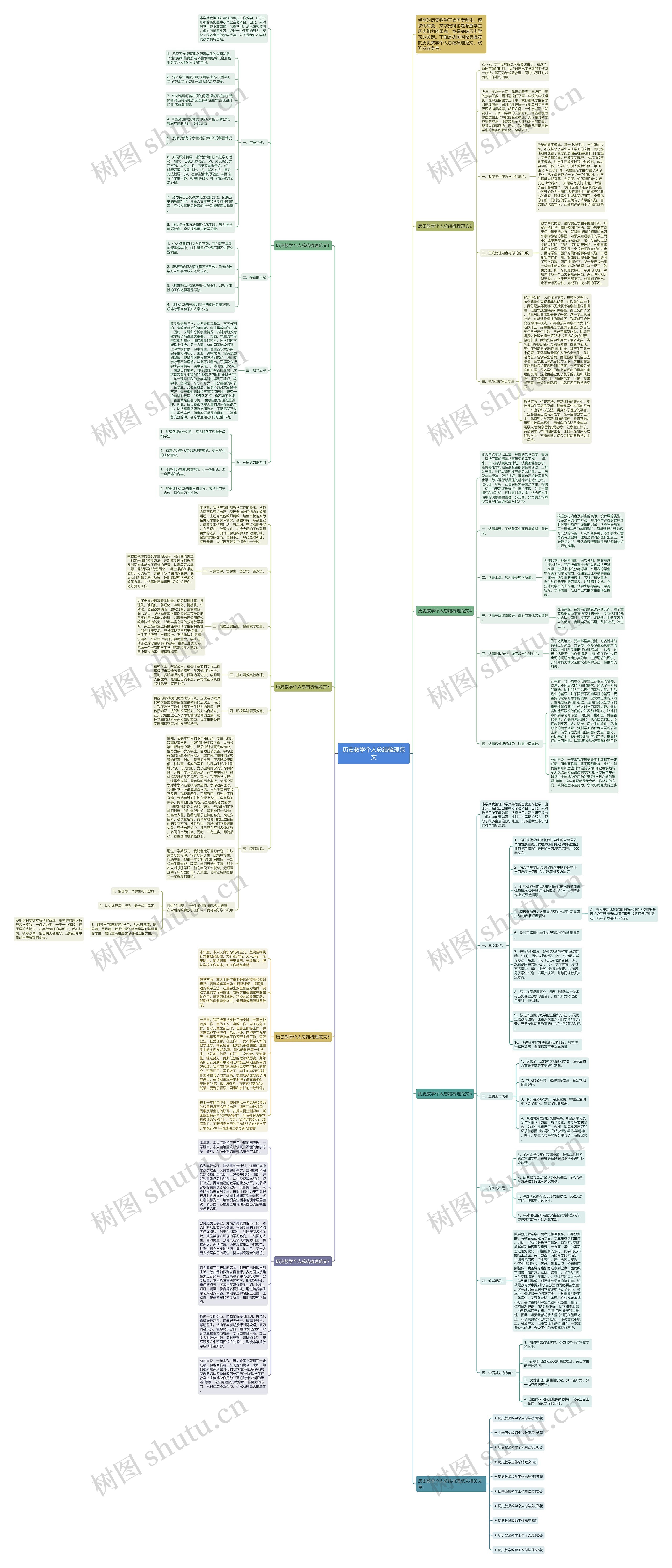 历史教学个人总结梳理范文思维导图