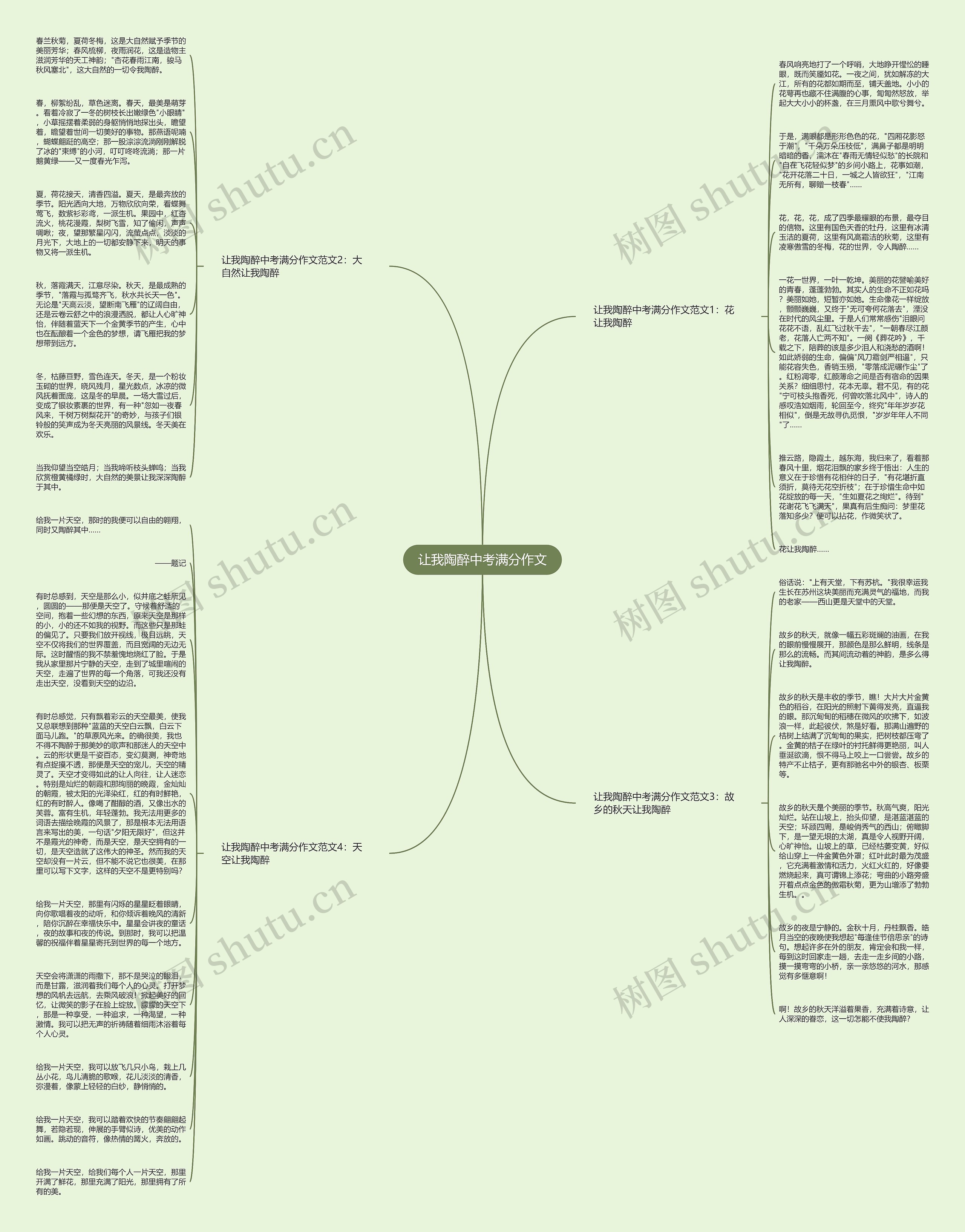 让我陶醉中考满分作文思维导图