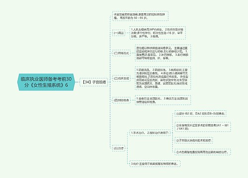 临床执业医师备考考前30分《女性生殖系统》6