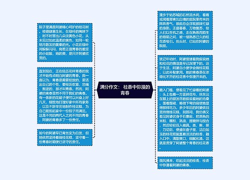 满分作文： 桂香中弥漫的青春