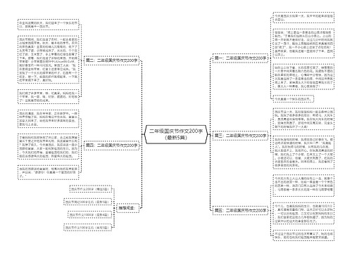 二年级国庆节作文200字（最新5篇）