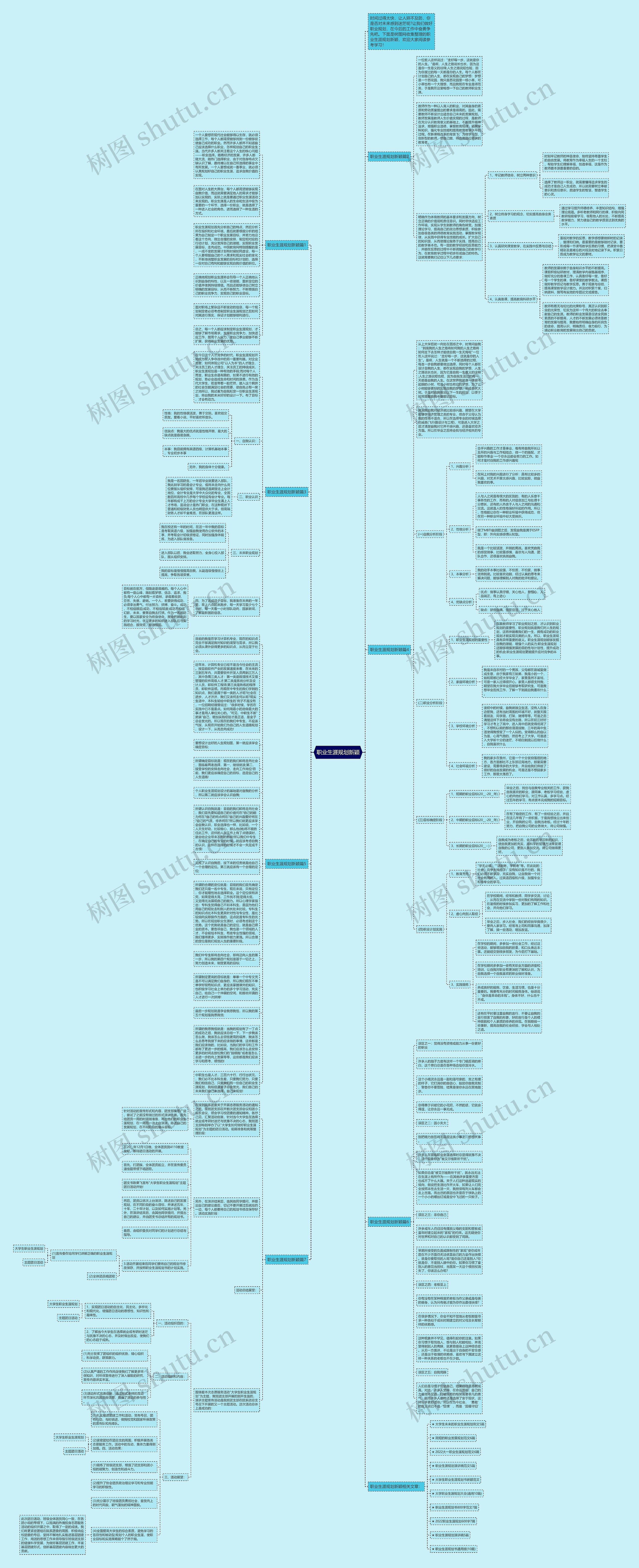 职业生涯规划新颖思维导图