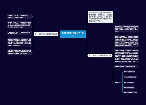 教师节快乐看图写话100字