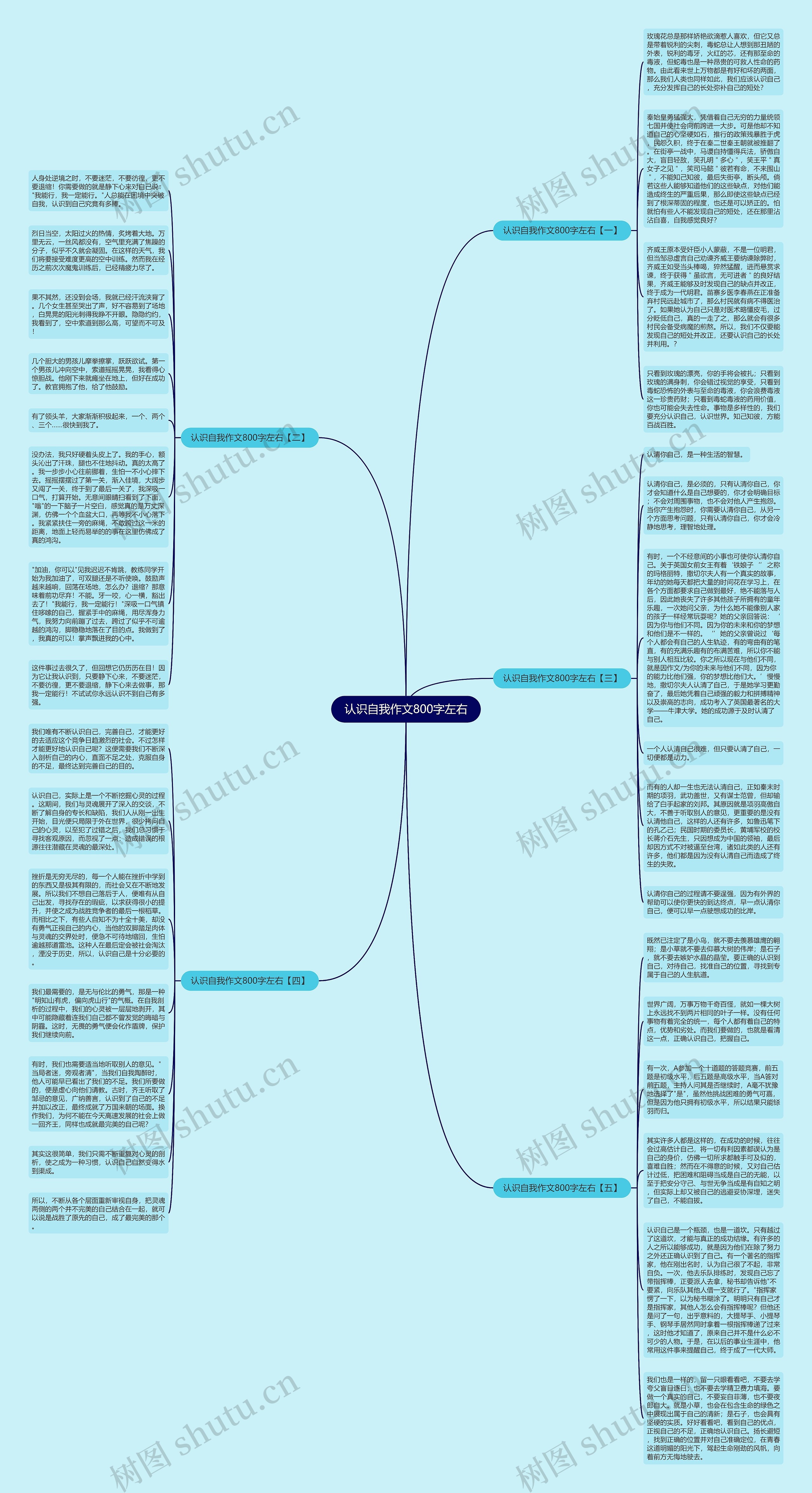 认识自我作文800字左右思维导图