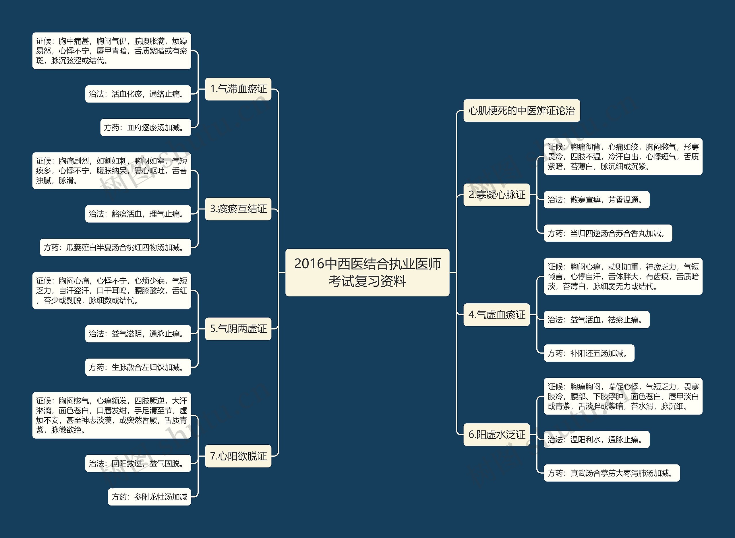 2016中西医结合执业医师考试复习资料思维导图