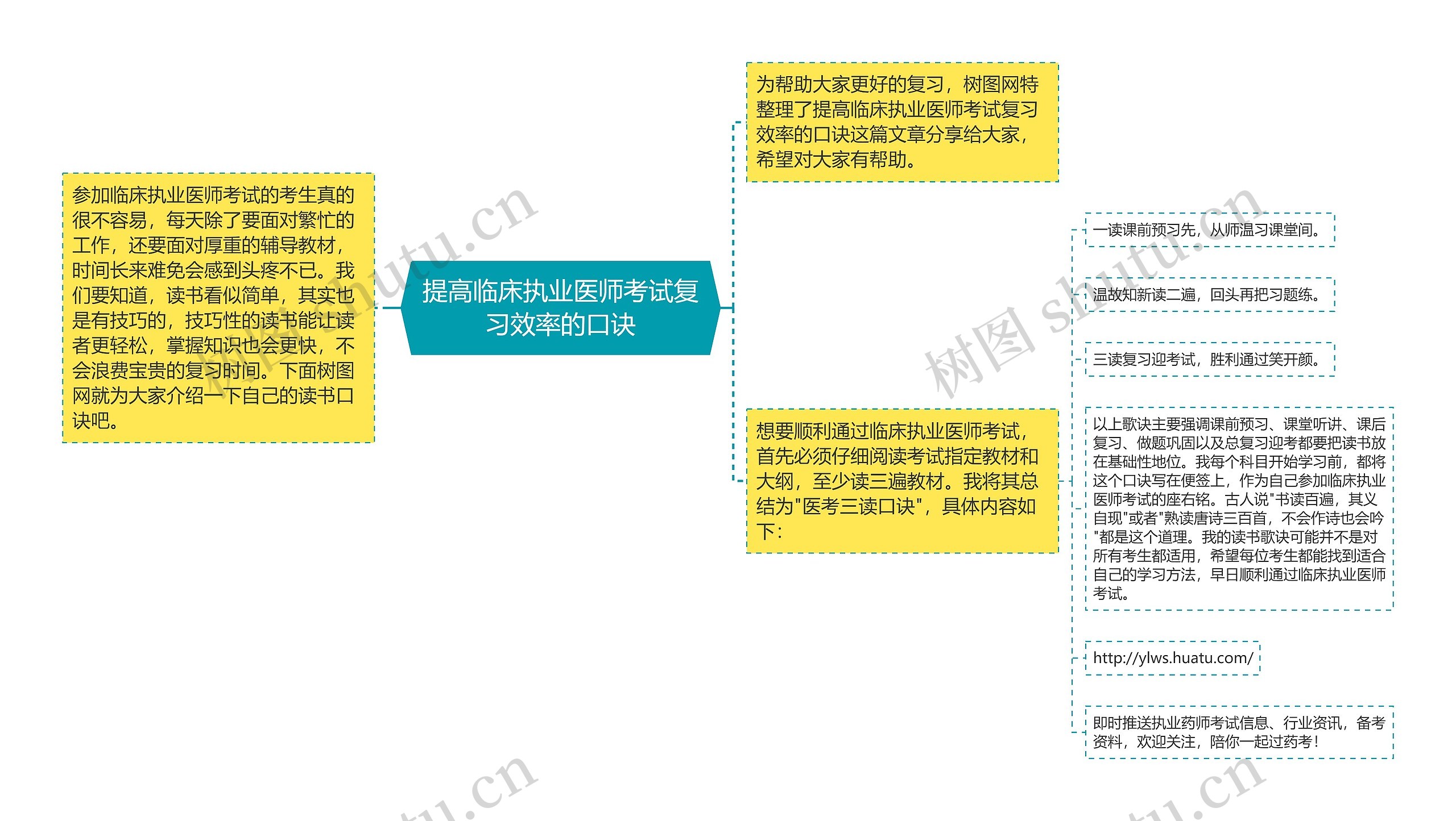 提高临床执业医师考试复习效率的口诀思维导图