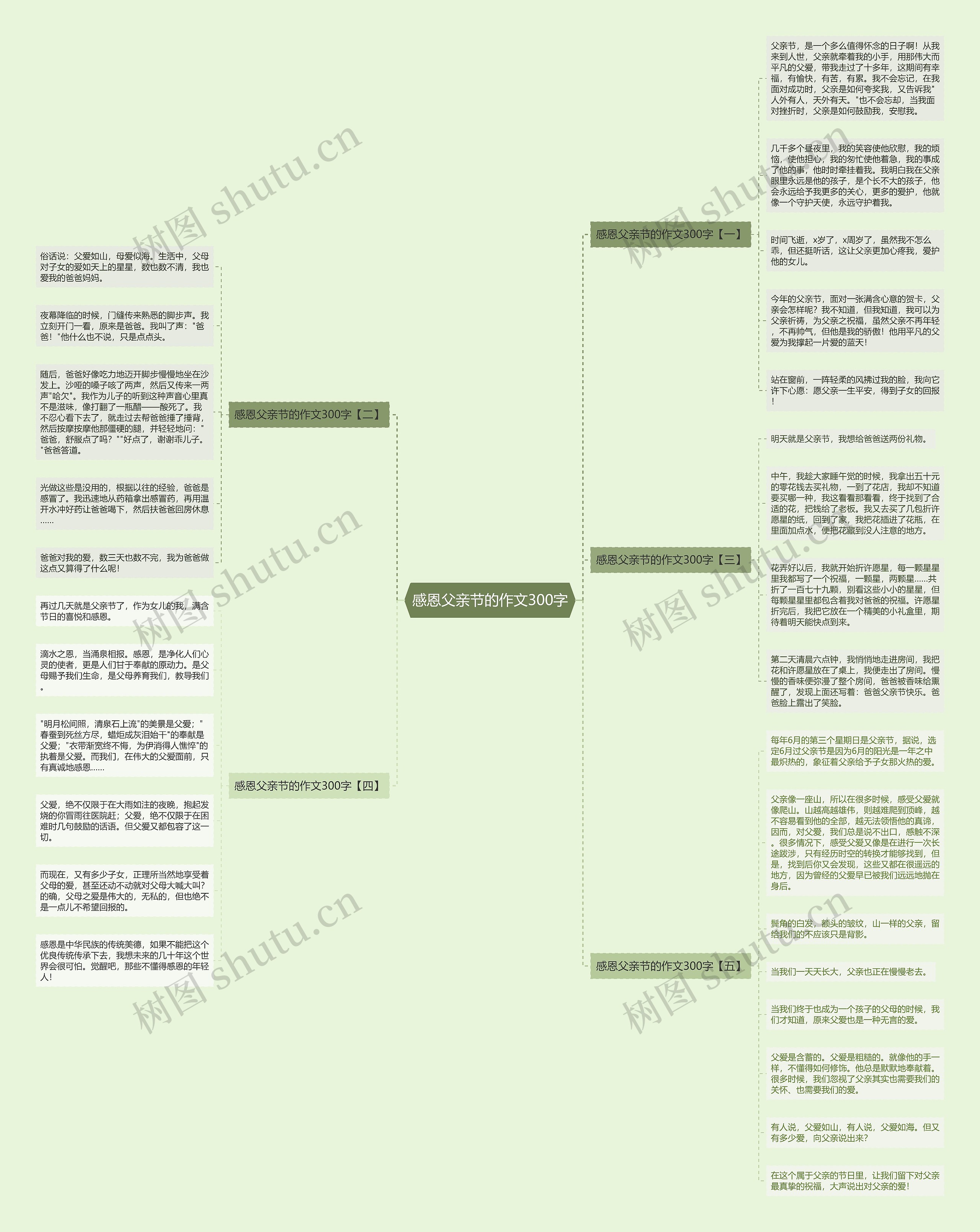 感恩父亲节的作文300字思维导图