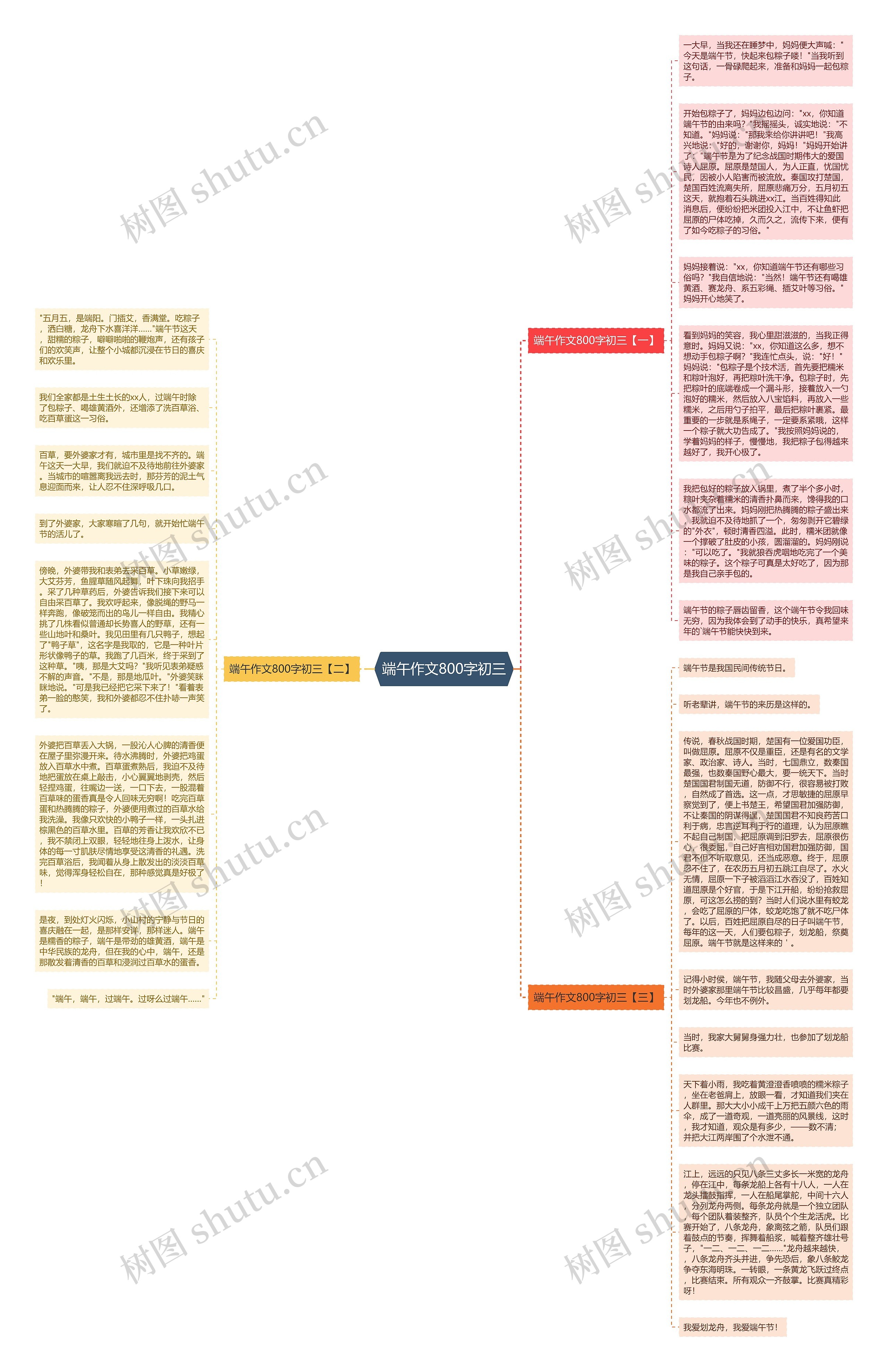 端午作文800字初三思维导图
