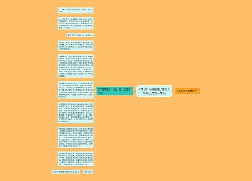 中考2017鞍山满分作文：照向心灵的一束光